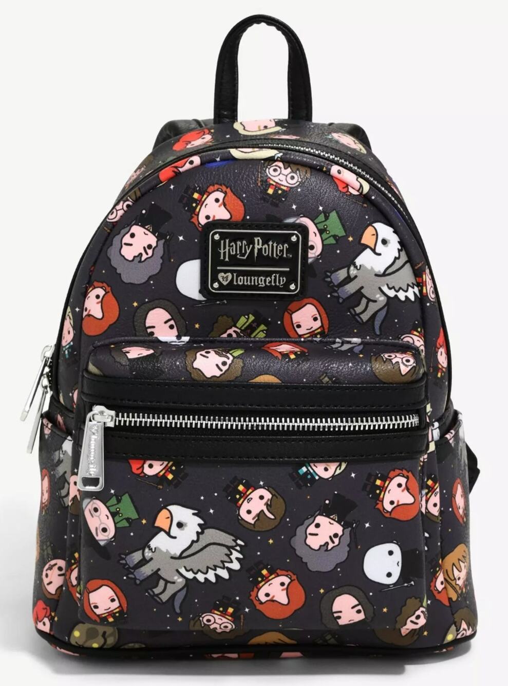 Loungefly Harry Potter Chibi Characters Mini Backpack Black Faux Leather